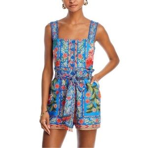 FARM Rio Blue Floral Romper